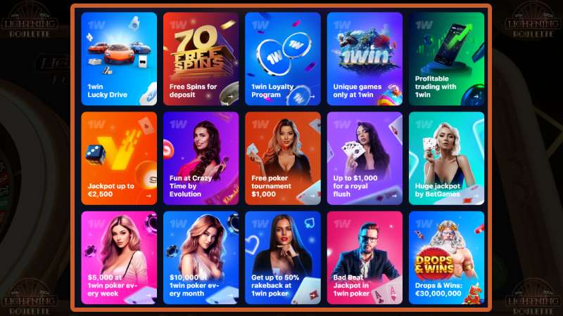 Bonuses at 1win Casino