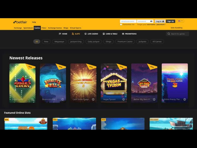 Les bonus du casino Betfair