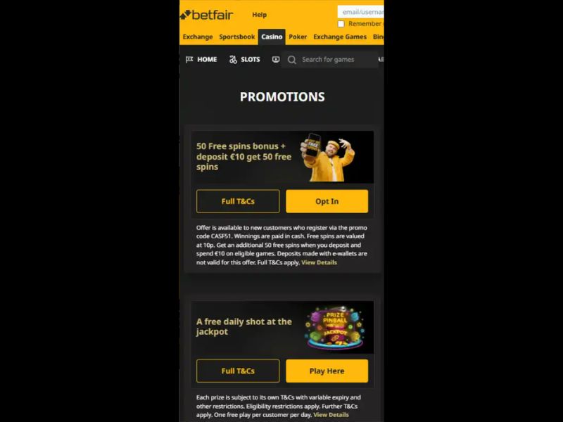 Effectuer un dépôt et retirer de l'argent sur Betfair