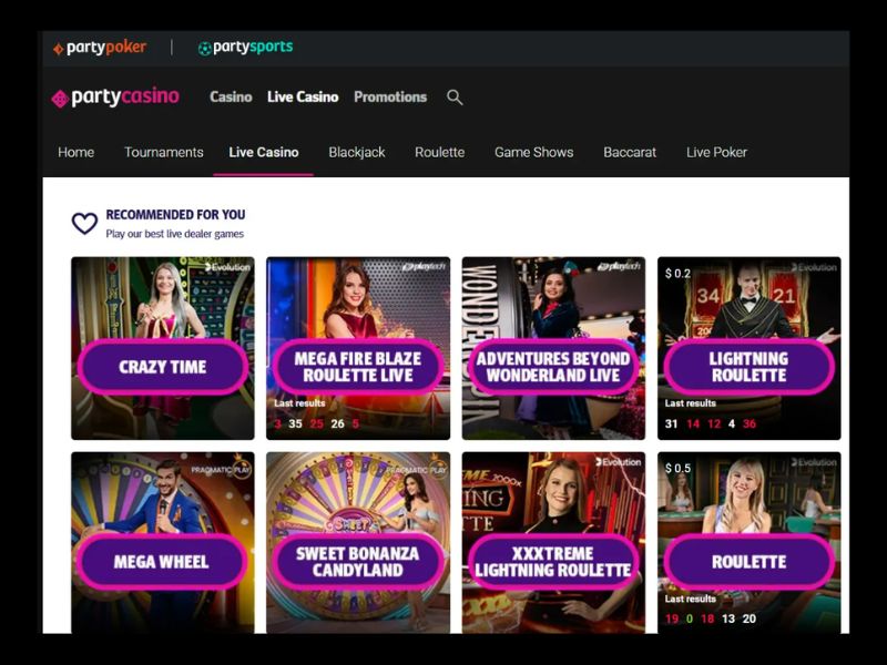 I vantaggi di giocare a Lightning Roulette tramite l'app Party Mobile