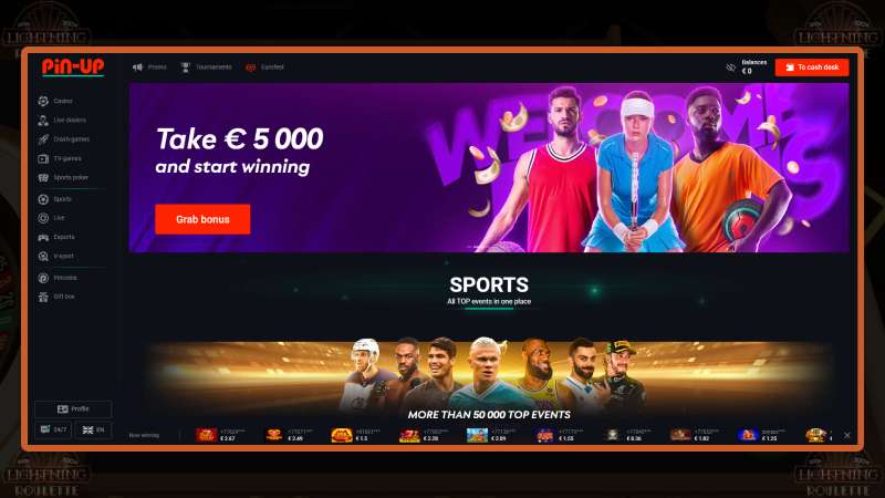 Registre-se no Pin-up Casino e jogue Lightning Roulette